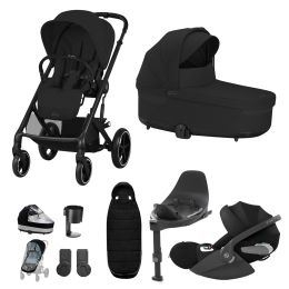 Cybex Balios S Lux 10 Piece Bundle With Cloud T Car Seat & Base Moon Black