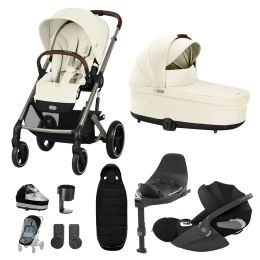 Cybex Balios S Lux 10 Piece Bundle With Cloud T Car Seat & Base Seashell Beige