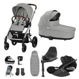 Cybex Balios S Lux 10 Piece Bundle With Cloud T Car Seat & Base Stone Grey