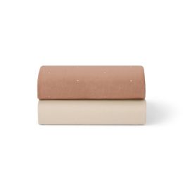 Snuz 2 Pack Crib Fitted Sheets Blush / Dot