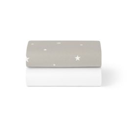 Snuz 2 Pack Crib Fitted Sheets Grey / Star