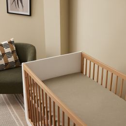 Snuz 2 Pack Cot/Cot Bed Fitted Sheets Sage / Cross