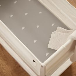 Snuz 2 Pack Crib Fitted Sheets Grey / Cloud