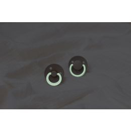 Bibs Pacifier Glow Anatomical Collection 2 Pack Size 1 Sage/Cloud