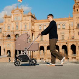 Silver Cross Breez Stroller & Carrycot Accessory Bundle Champagne