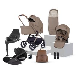 Silver Cross Breez Cybex Cloud T Travel System Bundle Champagne