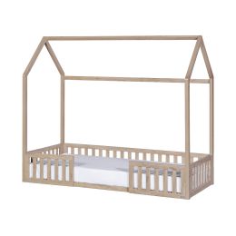 Tutti Bambini Casa Grande Montessori Toddler Floor Bed House Harvest Oak