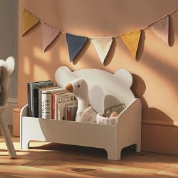 CuddleCo Play House Bear Book Storage Pebble