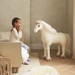 CuddleCo Standing Unicorn Stuffed Animal Gold Dust