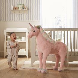 CuddleCo Standing Unicorn Stuffed Animal Rainbow