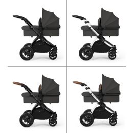 Ickle Bubba Stomp Luxe 12 Piece Maxi Cosi Cabrio Travel System Bundle Charcoal Grey