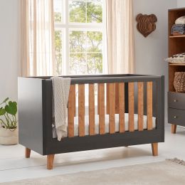 Tutti Bambini Como Cot Bed Slate Grey/Rosewood