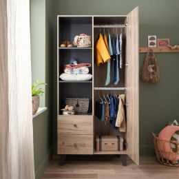 Tutti Bambini Como Wardrobe Distressed Oak/Slate Grey