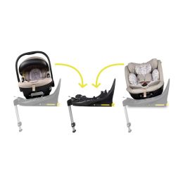 Cosatto Acorn 2, Acorn All Stages I-Size Car Seats & Rotating Isofix Base Family Bundle Whisper