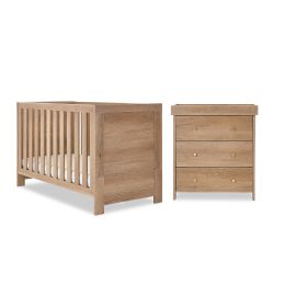 Obaby Nika Cot Bed 2 Piece Room Set Oak