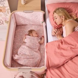 Tutti Bambini Cozee Air 2 Bedside Crib Drifted Oak/Blush