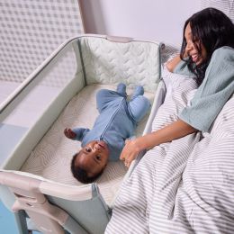Tutti Bambini Cozee Air 2 Bedside Crib Whitewash/Kelp