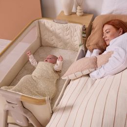 Tutti Bambini Cozee Air 2 Bedside Crib Toasted Oak/Sand