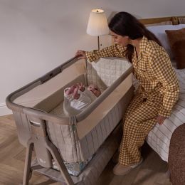 Tutti Bambini Cozee Sense Bedside Crib Soft Walnut/Cocoa