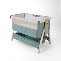 Tutti Bambini Cozee Sense Bedside Crib Whitewash/Kelp