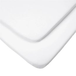 Tutti Bambini Crib 2 Pack Fitted Sheets Essentials White