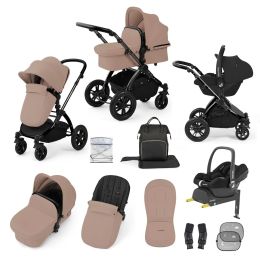 Ickle Bubba Stomp Luxe 12 Piece Maxi Cosi Cabrio Travel System Bundle Desert