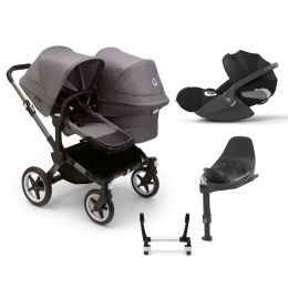 Bugaboo Donkey 5 Duo With Cybex Cloud T + Base Complete Bundle Grey Melange