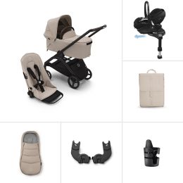 Bugaboo Dragonfly Maxi Cosi Pebble 360 Pro2 & Base Ultimate Bundle Desert Taupe