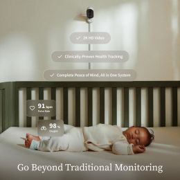 Owlet Monitor Duo: Dream Sock Dusty Rose + Dream Sight HD Video Baby Monitor