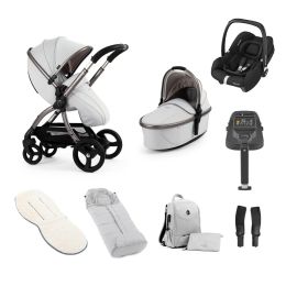 Egg 3 Luxury Maxi Cosi Cabrio Bundle Houndstooth Silver