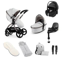 Egg 3 Luxury Maxi Cosi Pebble 360 Pro2 Bundle Houndstooth Silver