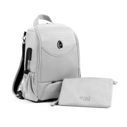Egg 3 Toploader Backpack Houndstooth Silver