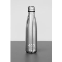 Egg Water Bottle Brushed Steel