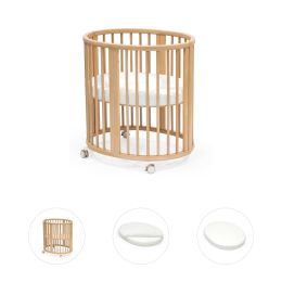 Stokke Sleepi Mini Bed V3 With Mattress And Sheet Natural