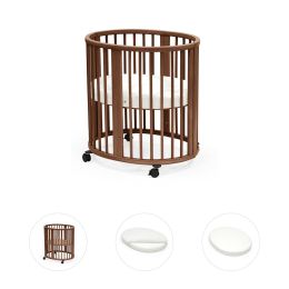 Stokke Sleepi Mini Bed V3 With Mattress And Sheet Warm Brown