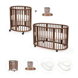 Stokke Sleepi Mini / Bed Package V3 With Mattress And Sheets Warm Brown