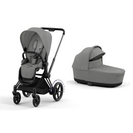 Cybex ePriam Pram & Pushchair Matt Black Mirage Grey