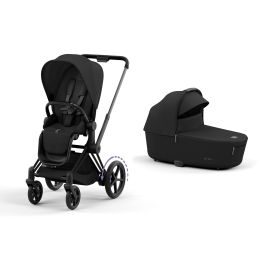 Cybex ePriam Pram & Pushchair Matt Black Sepia Black