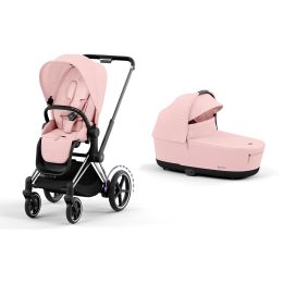 Cybex ePriam Pram & Pushchair Chrome Peach Pink