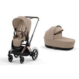 Cybex ePriam Pram & Pushchair Rosegold Cozy Beige
