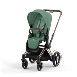 Cybex ePriam Pushchair Rosegold Leaf Green