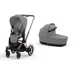 Cybex ePriam Pram & Pushchair Rosegold Mirage Grey