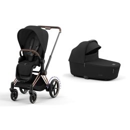 Cybex ePriam Pram & Pushchair Rosegold Sepia Black