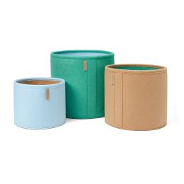 Tutti Bambini 3 Pack Felt Nursery Storage Baskets Run Wild