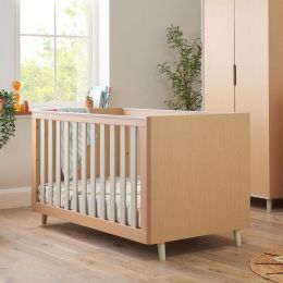 Tutti Bambini Fika Cot Bed Light Oak/White Sand