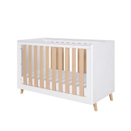 Tutti Bambini Fika Mini Cot Bed White/Light Oak