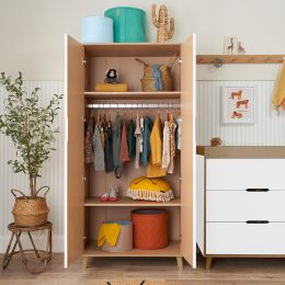 Tutti Bambini Fika/Hygge Wardrobe White/Light Oak