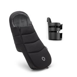 Bugaboo Footmuff V2 & Cup Holder Bundle - Midnight Black