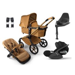 Bugaboo Fox 5 Complete Noir Limited Edition Amber Glow Cloud T Car Seat Bundle