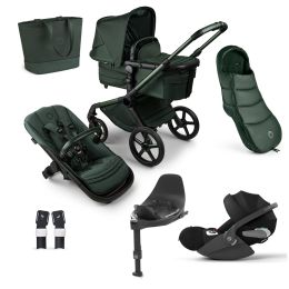 Bugaboo Fox 5 Complete Noir Limited Edition Midnight Green Cybex Cloud T Car Seat Bundle & Accessory Bundle